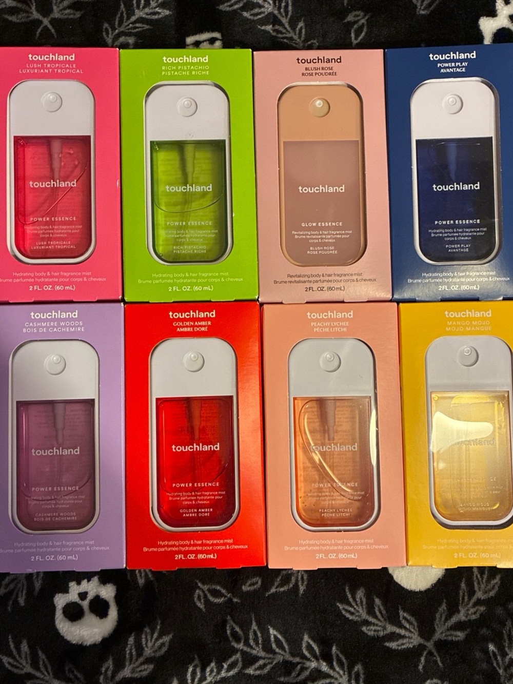 8 Touchland Hydrating Body & Hand Mist - Assorted Colors and Scents